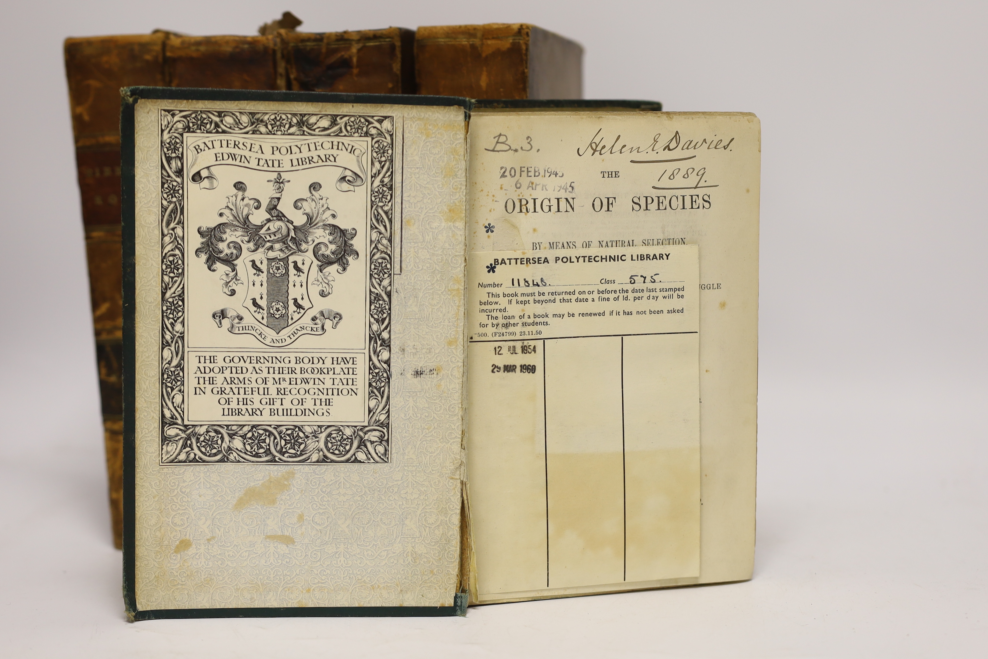 Gibbons’ Rome, four volumes and Darwin’s Origin of Species